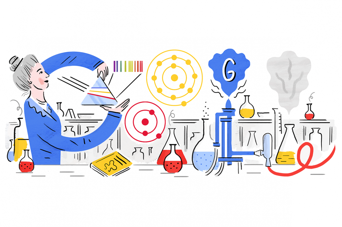 Illustration of Hedwig Kohn for google Doodle