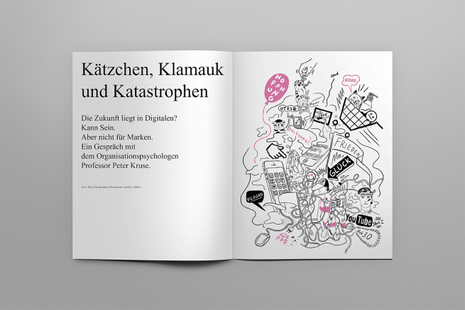 illustrations in magazine showing a digital dunghill