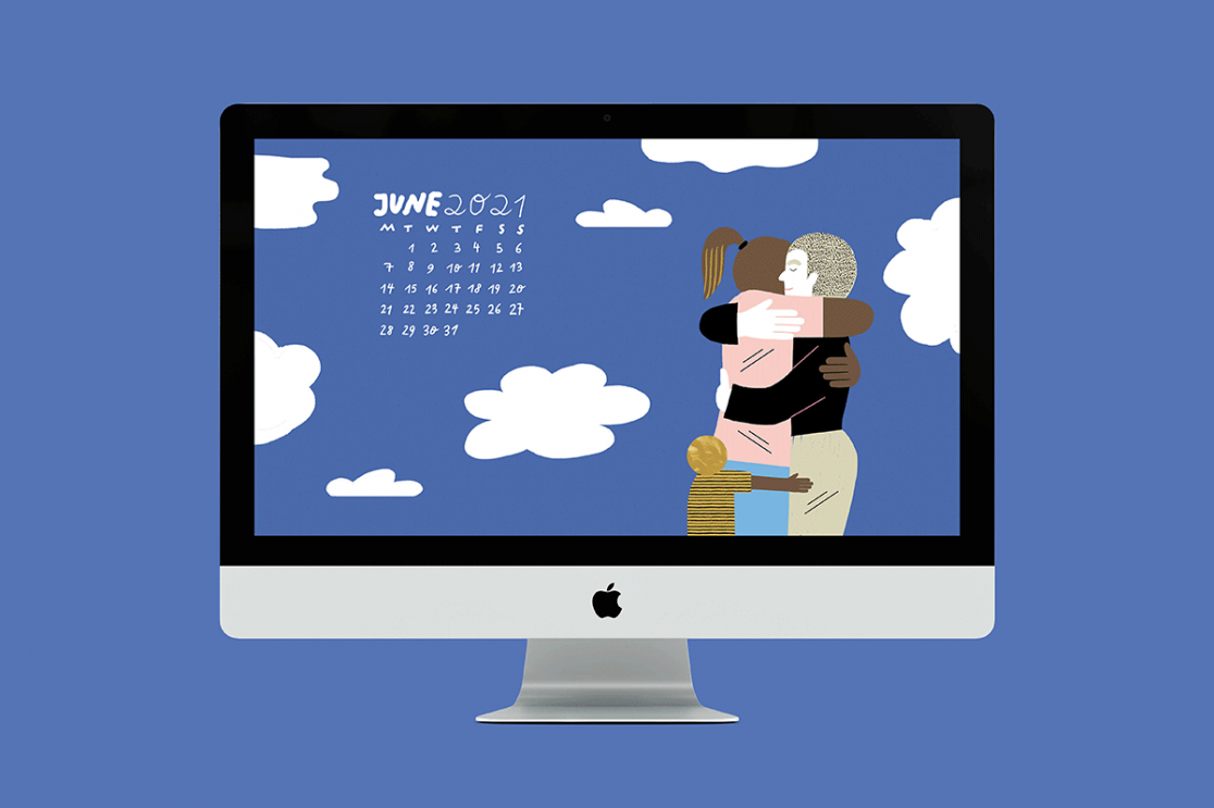 illustrations of people hugging to use as wallpaper on a phone or computer Screen