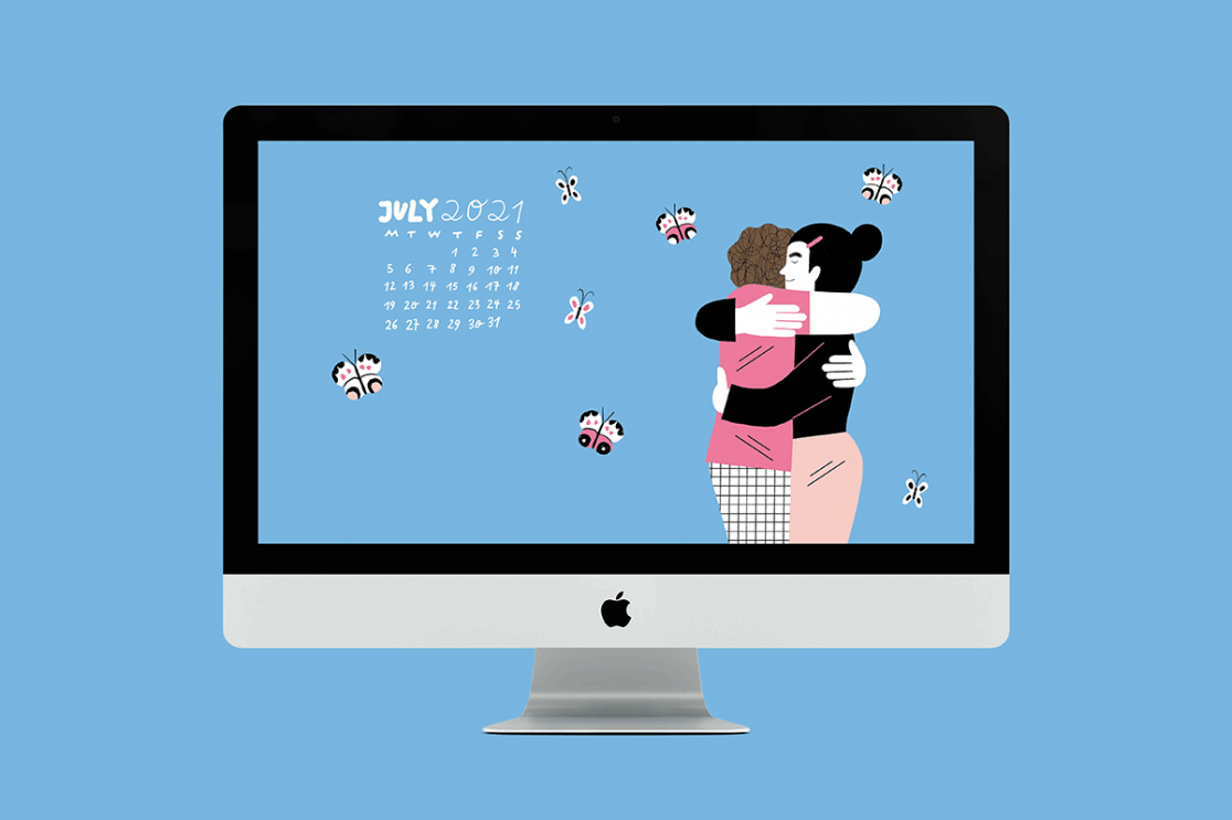 illustrations of people hugging to use as wallpaper on a phone or computer Screen