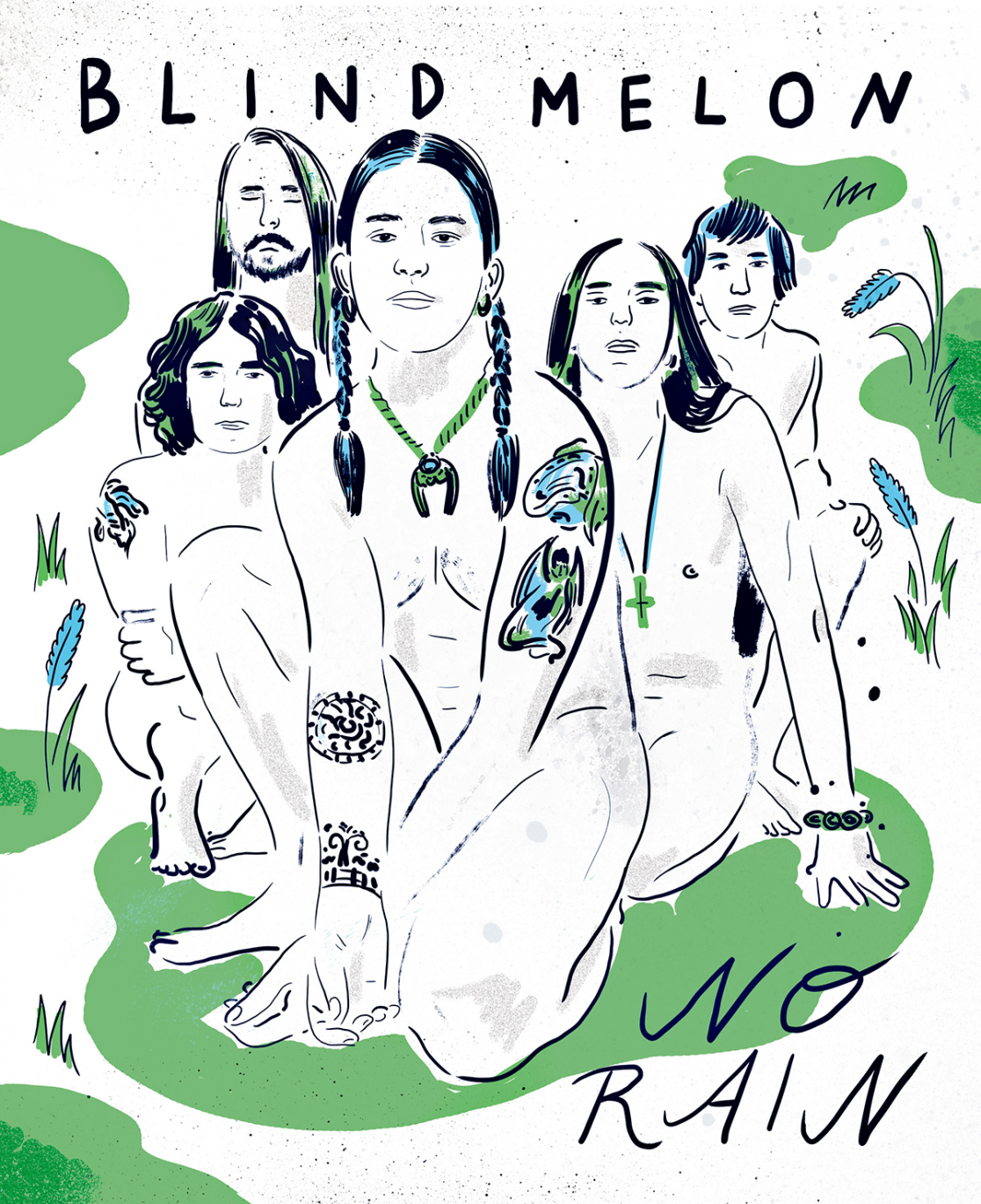 Illustration of the Band Blind Melon for the book Ice Ice Baby