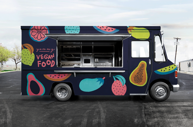 artwork for a food truck created by illustrator Carolin Löbbert