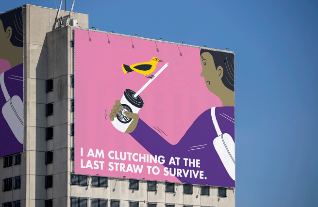 poster with illustration by Carolin Löbbert on the topic of biodiversity