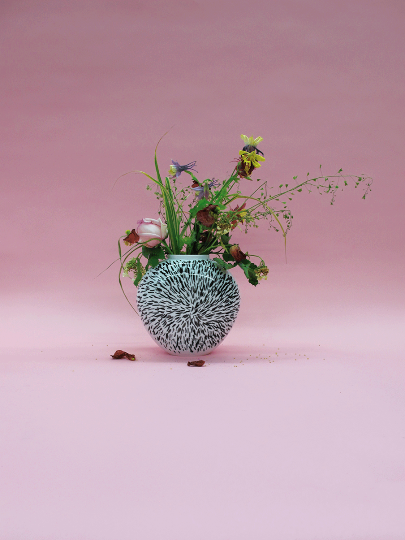 photography of fading flowers in vases created by Carolin Loebbert