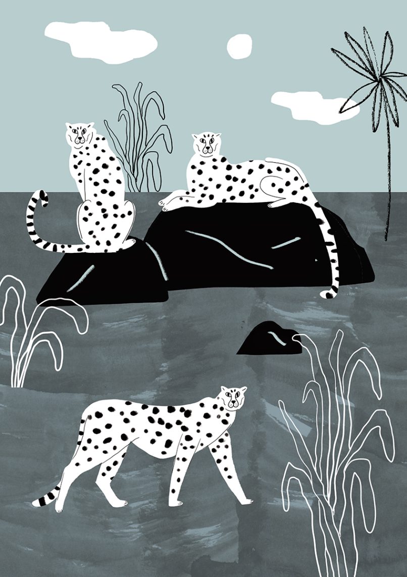 tropical illustration created by Visual Artist Carolin Loebbert