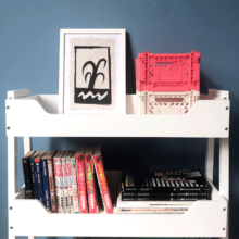 Original art on upcycled paper created by visual artist Carolin Loebbert.