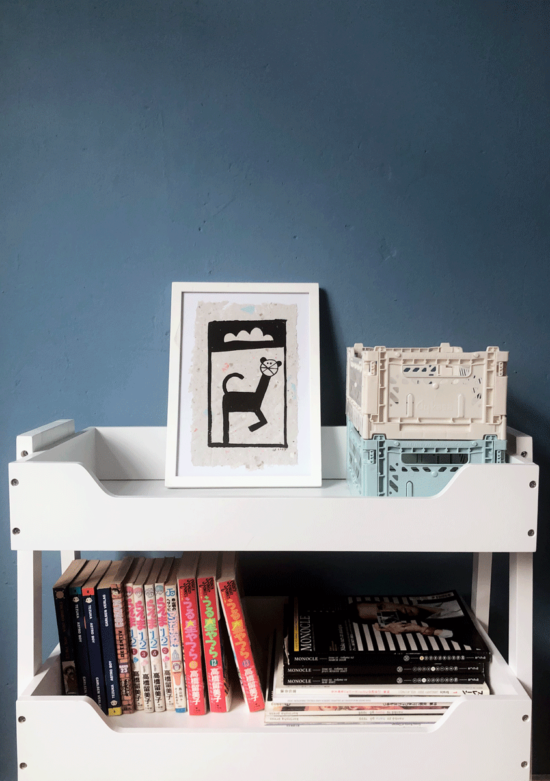 Original art on upcycled paper created by visual artist Carolin Loebbert.