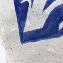 Original art on upcycled paper created by visual artist Carolin Loebbert.