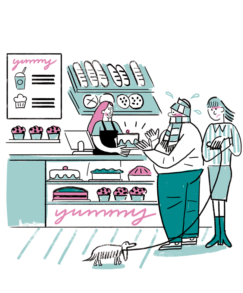 Illustrations for the magazine Diabetes Ratgeber created by Illustrator and Visual Artist Carolin Loebbert.