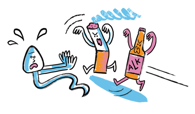 Humorous editorial Illustrations for Eltern Magazine about sperm created by visual artist and Illustrator Carolin Loebbert.