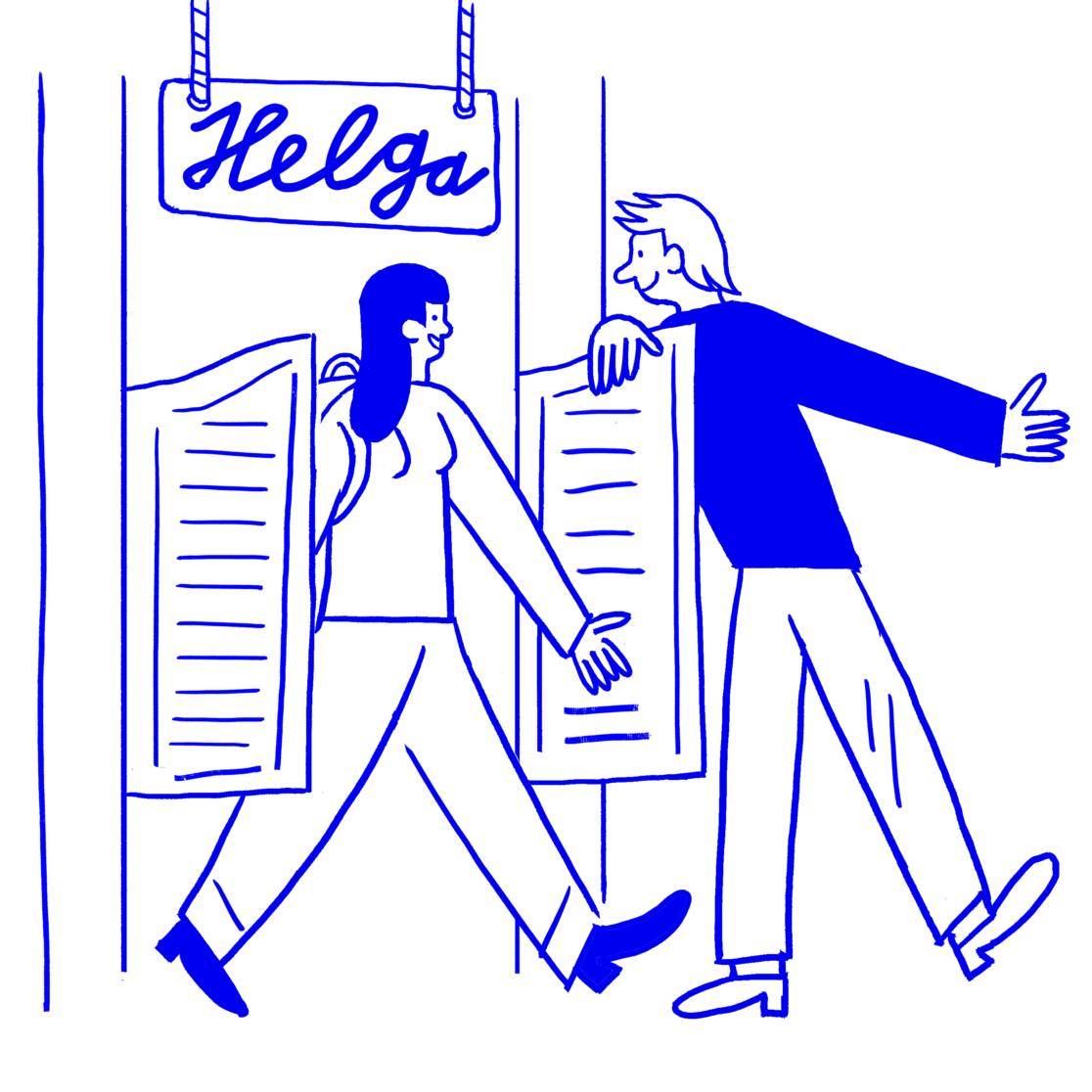 Illustrations for the digital agency HELGA created by visual artist Carolin Loebbert