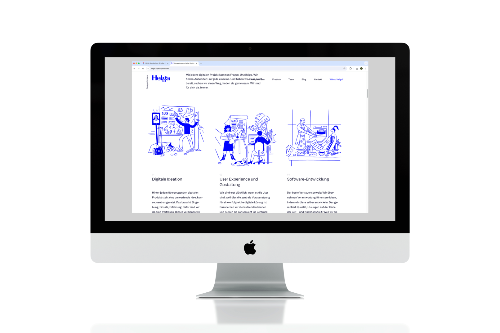 Illustrations for the digital agency HELGA created by visual artist Carolin Loebbert