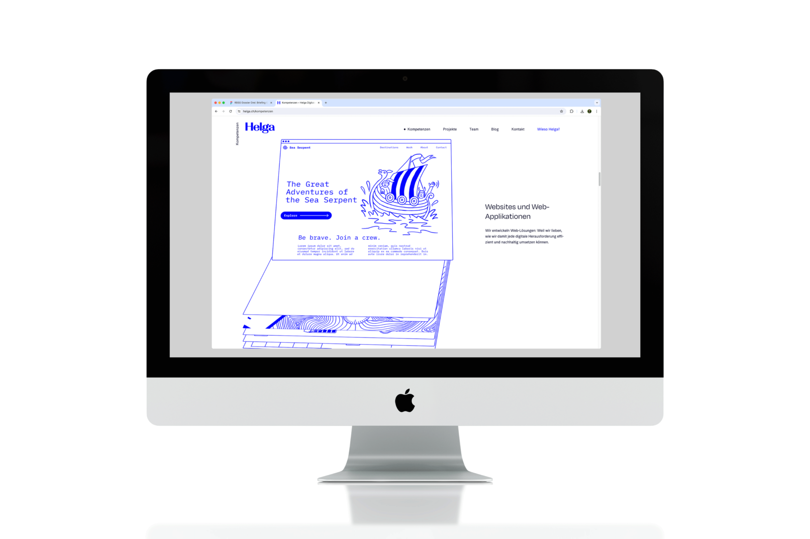 Illustrations for the digital agency HELGA created by visual artist Carolin Loebbert