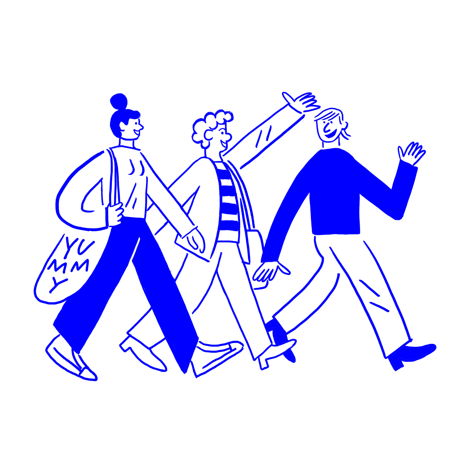 Illustrations for the digital agency HELGA created by visual artist Carolin Loebbert